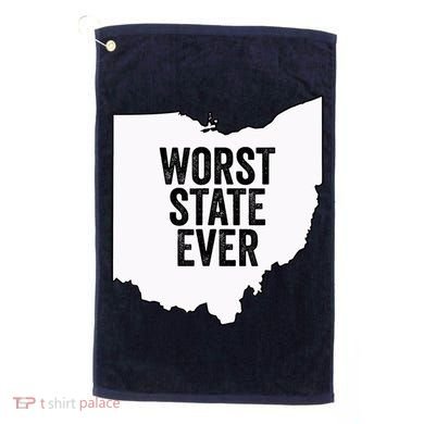 Worst State Ever, Ohio Sucks Gift Golf Towel