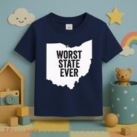 Worst State Ever, Ohio Sucks Gift Toddler T-Shirt thumb 3