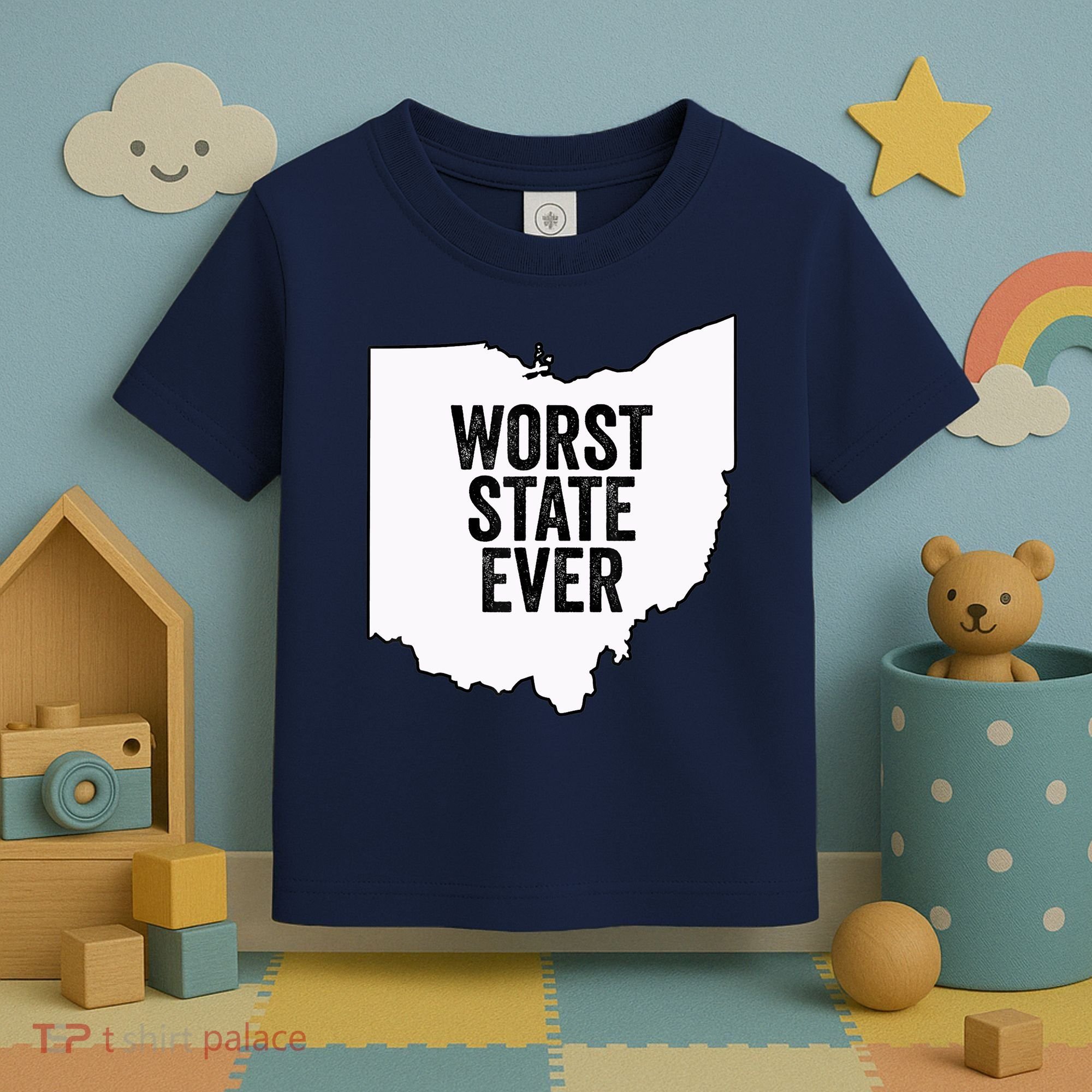 Worst State Ever, Ohio Sucks Gift Toddler T-Shirt