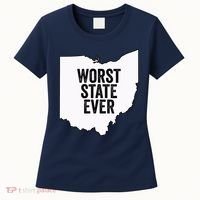 Worst State Ever, Ohio Sucks Gift Women's T-Shirt thumb 0