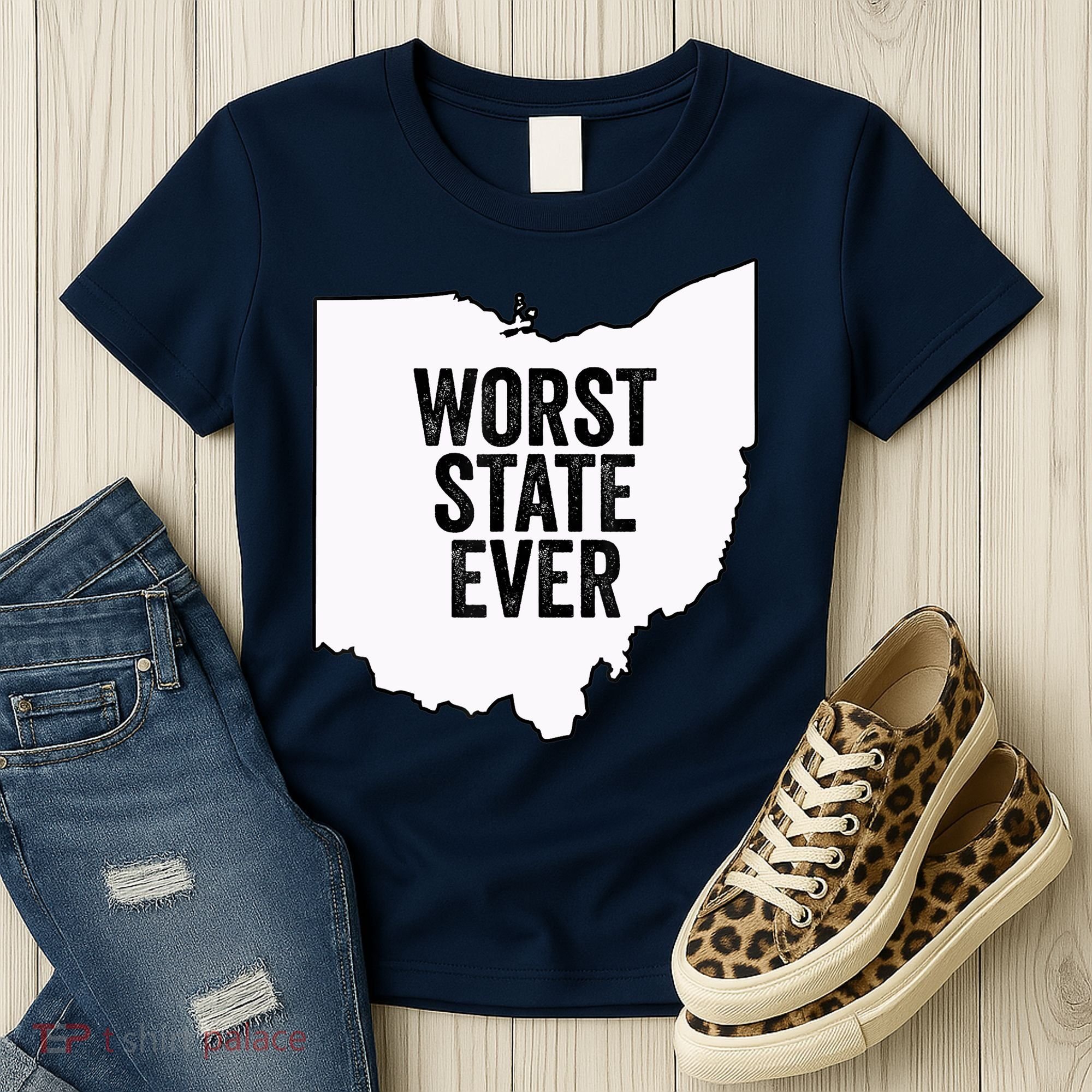 Worst State Ever, Ohio Sucks Gift Women's T-Shirt
