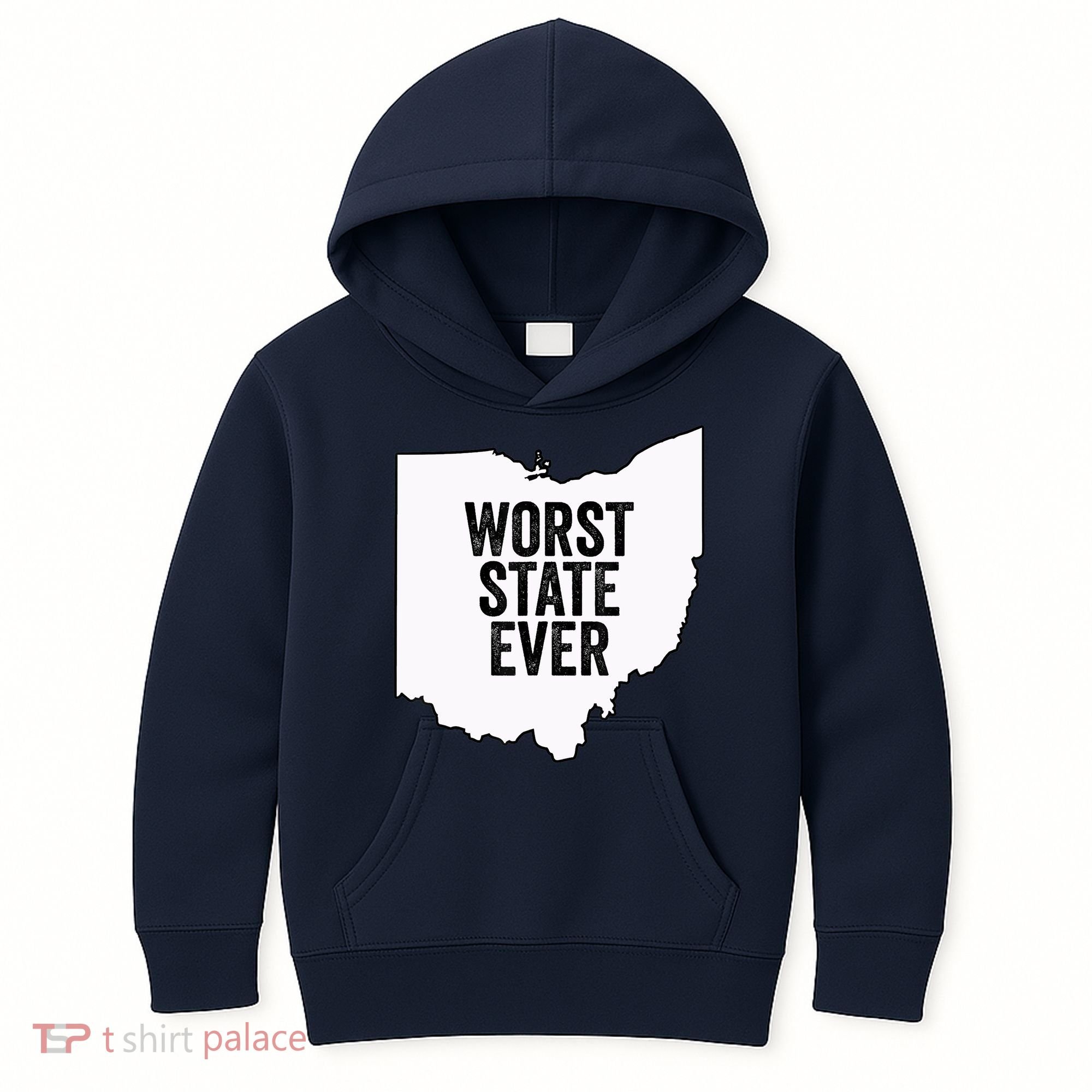 Worst State Ever, Ohio Sucks Gift Kids Hoodie