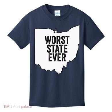 Worst State Ever, Ohio Sucks Gift Kids T-Shirt
