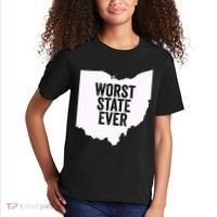 Worst State Ever, Ohio Sucks Gift Kids T-Shirt thumb 2