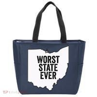 Worst State Ever, Ohio Sucks Gift Tote Bag thumb 0