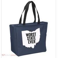 Worst State Ever, Ohio Sucks Gift Tote Bag thumb 2