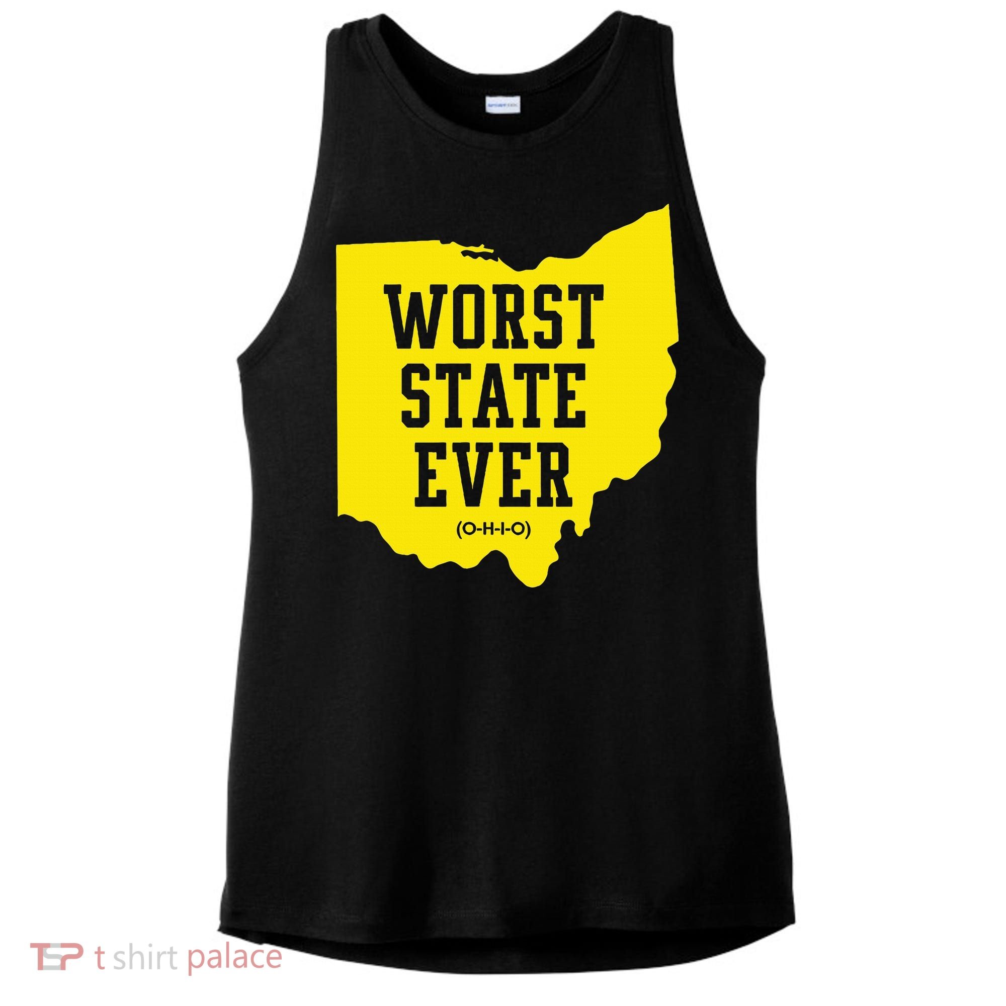 Worst State Ever Ohio Ladies PosiCharge Tri-Blend Wicking Tank