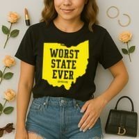 Worst State Ever Ohio Comfort Colors Boxy T-Shirt thumb 2