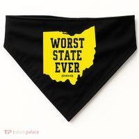 Worst State Ever Ohio USA-Made Doggie Bandana thumb 0