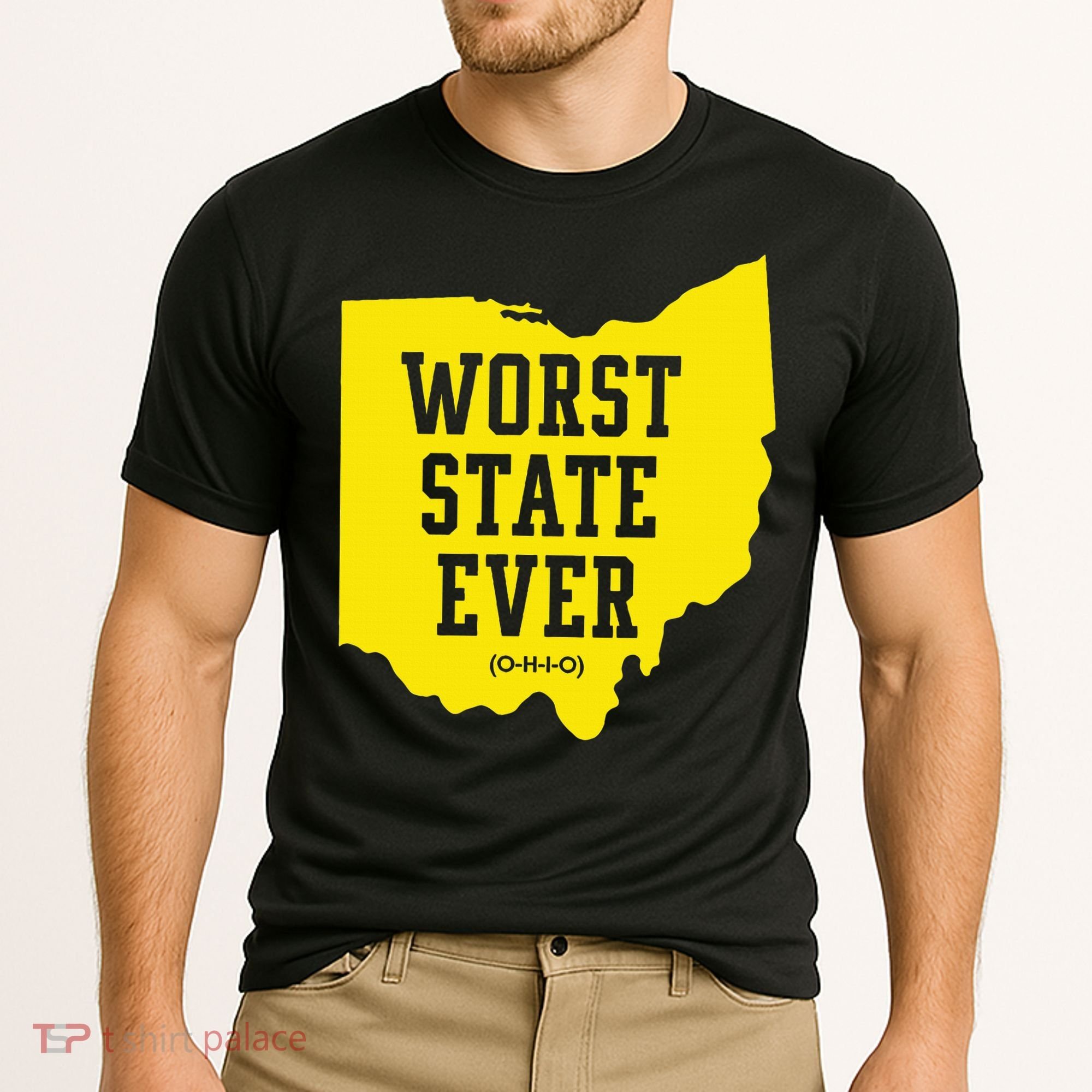 Worst State Ever Ohio Cooling Performance Crew T-Shirt