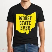 Worst State Ever Ohio V-Neck T-Shirt thumb 2