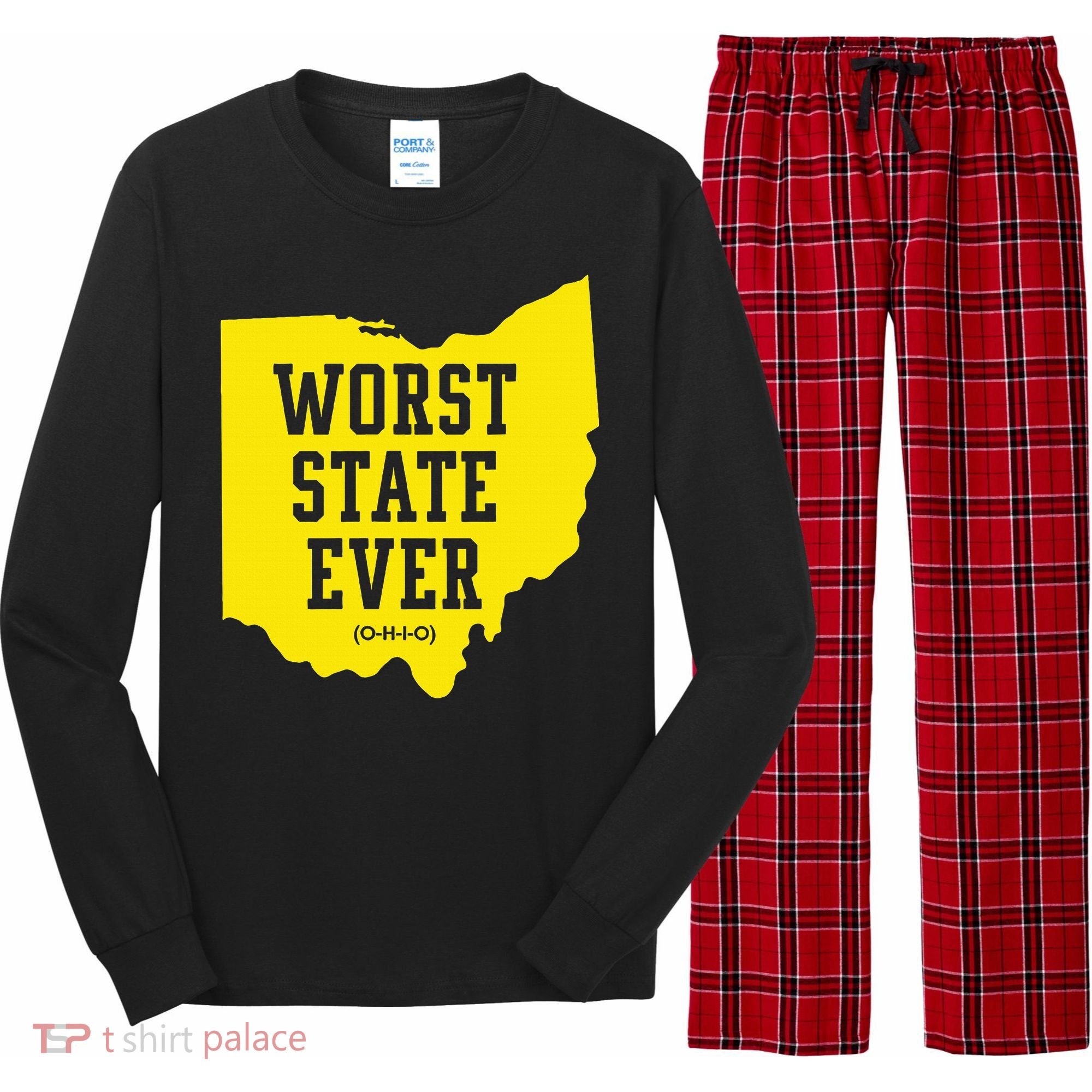 Worst State Ever Ohio Long Sleeve Pajama Set