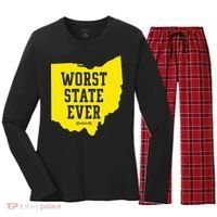 Worst State Ever Ohio Women's Long Sleeve Flannel Pajama Set  thumb 0
