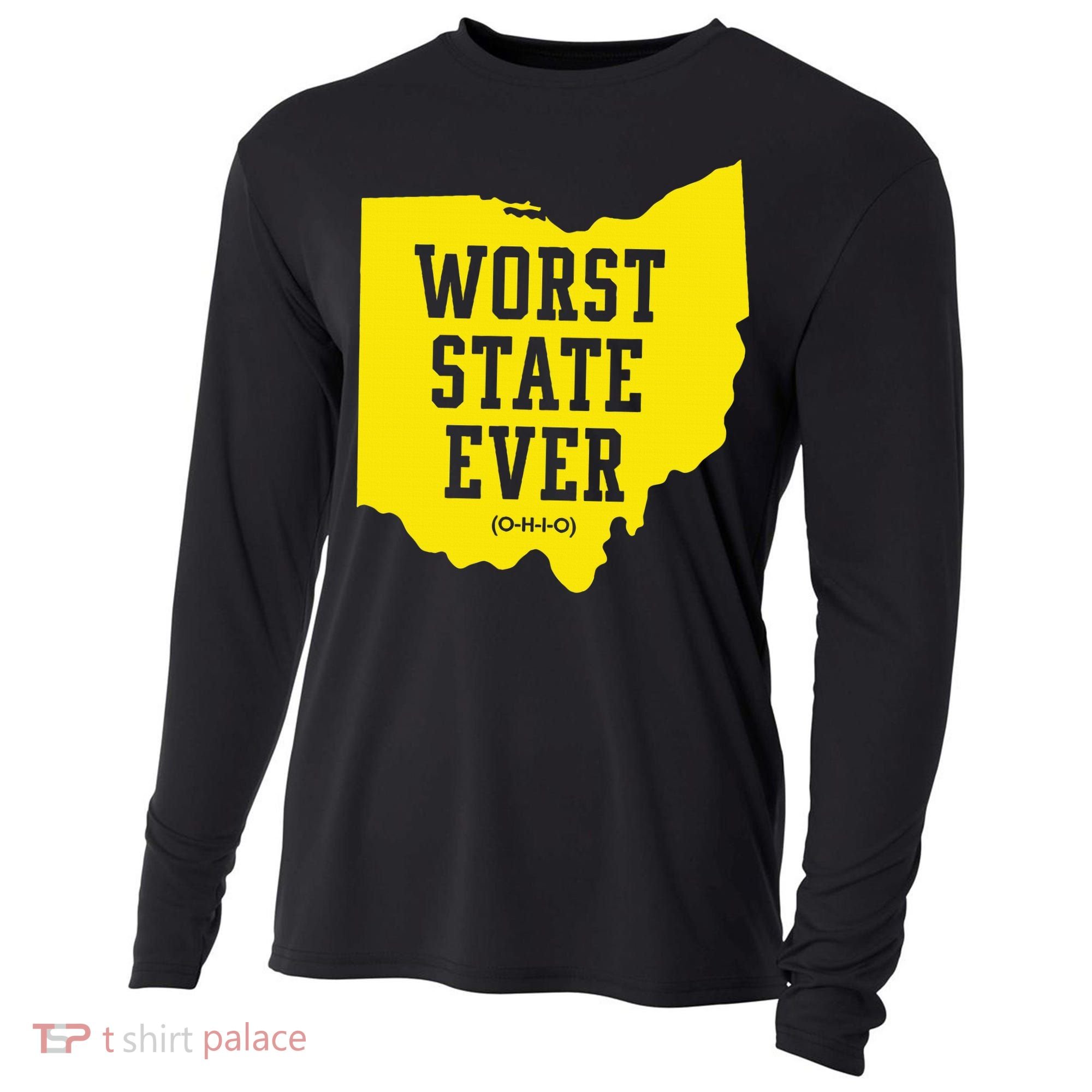Worst State Ever Ohio Cooling Performance Long Sleeve Crew