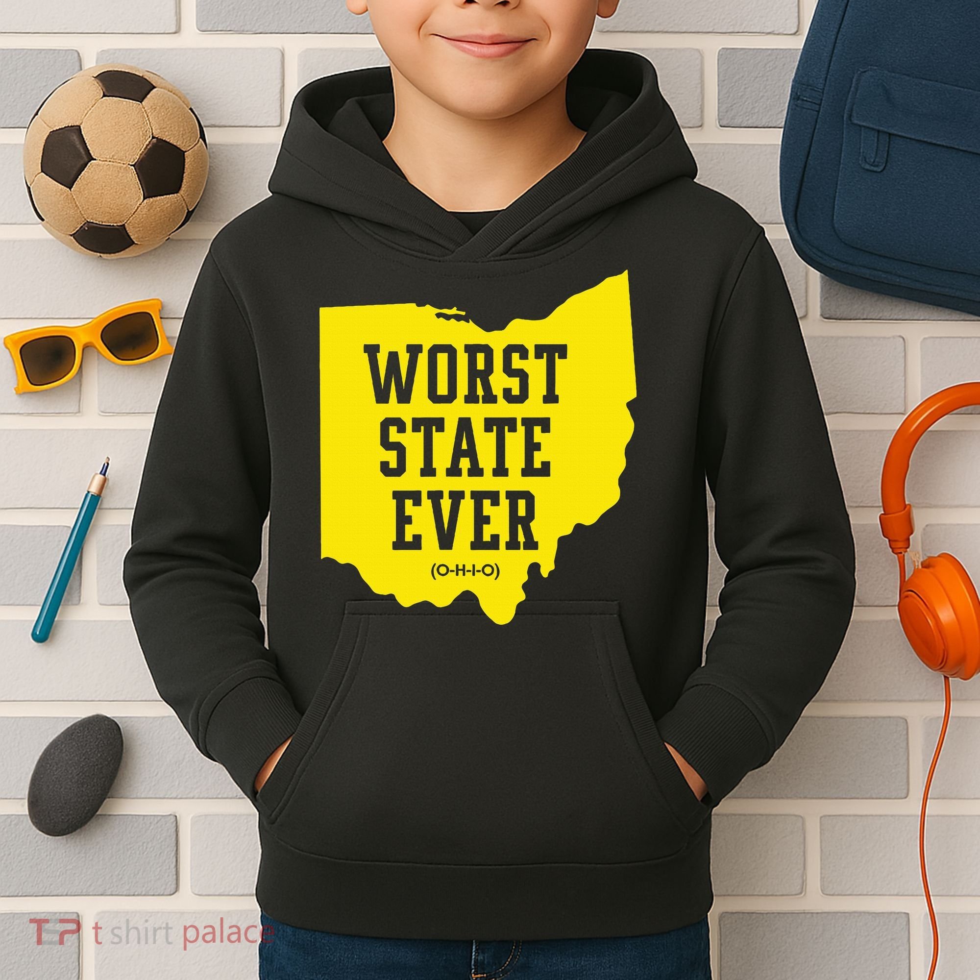 Worst State Ever Ohio Kids Hoodie