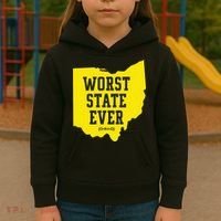 Worst State Ever Ohio Kids Hoodie thumb 3