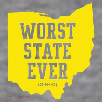 Worst State Ever Ohio Women's Racerback Cropped Tank