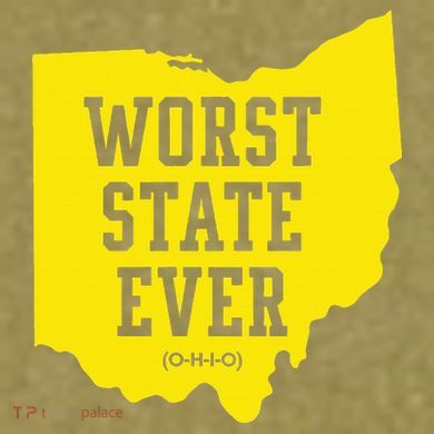 Worst State Ever Ohio Garment-Dyed Women's Muscle Tee