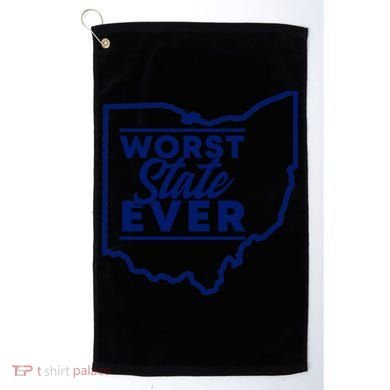 Worst State Ever Ohio Funny Gift Golf Towel
