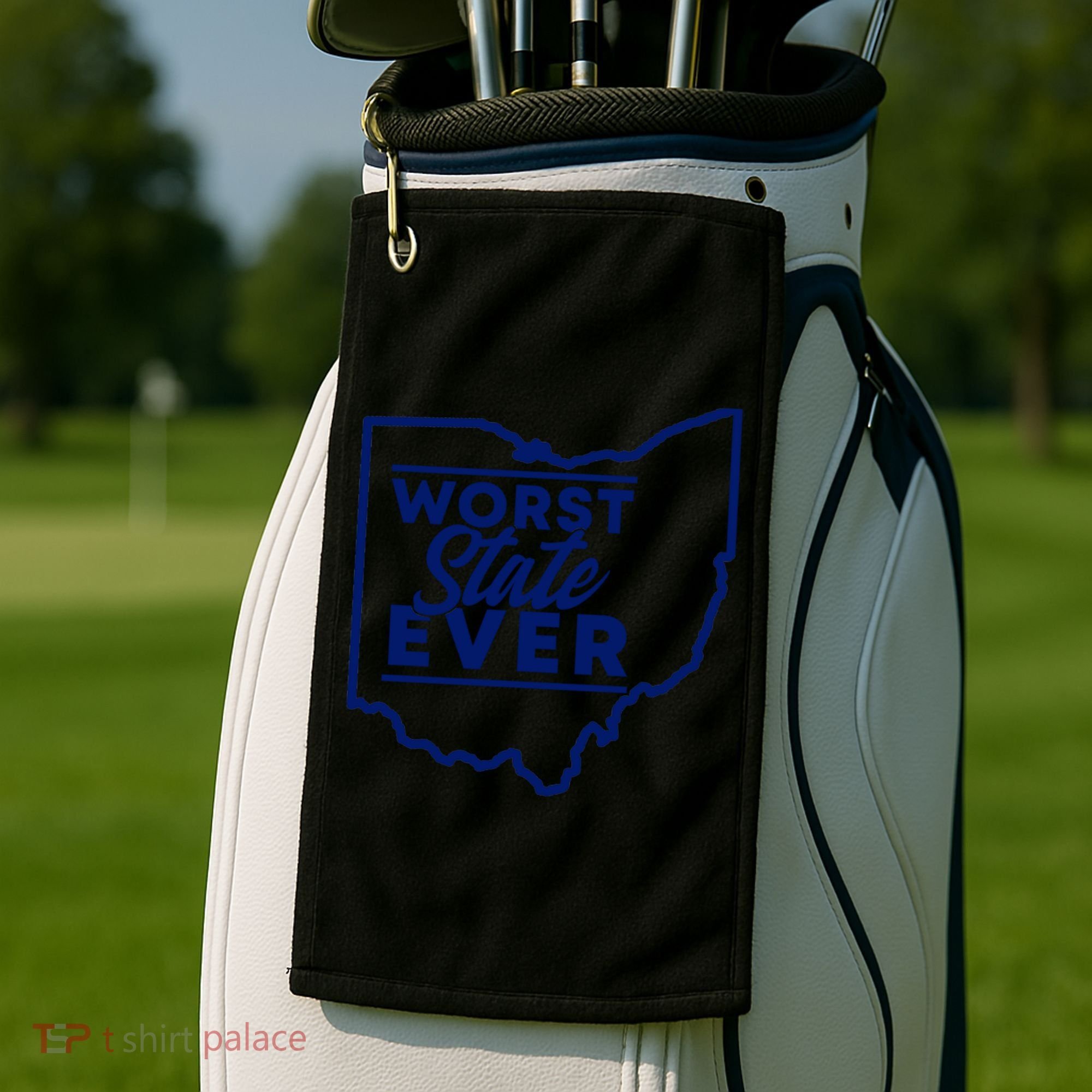 Worst State Ever Ohio Funny Gift Golf Towel