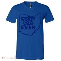 Worst State Ever Ohio Funny Gift V-Neck T-Shirt thumb 0