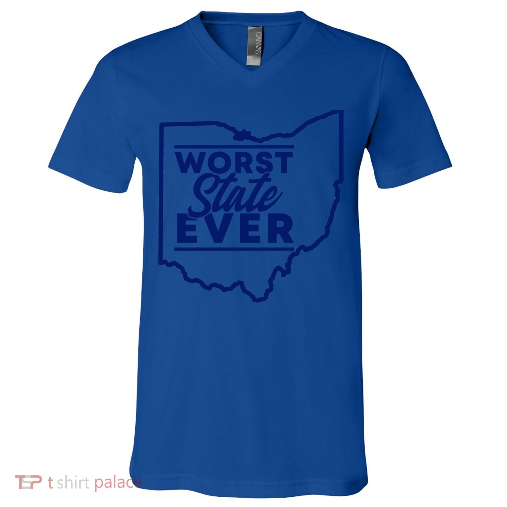 Worst State Ever Ohio Funny Gift V-Neck T-Shirt