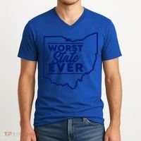 Worst State Ever Ohio Funny Gift V-Neck T-Shirt thumb 2
