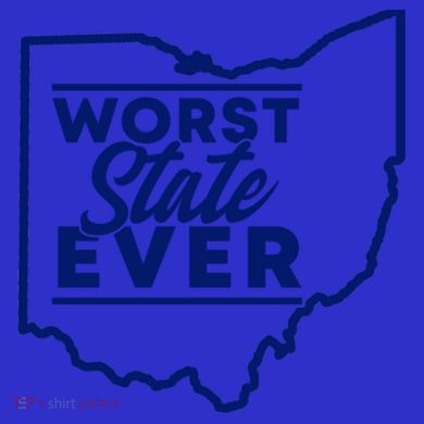 Worst State Ever Ohio Funny Gift V-Neck T-Shirt
