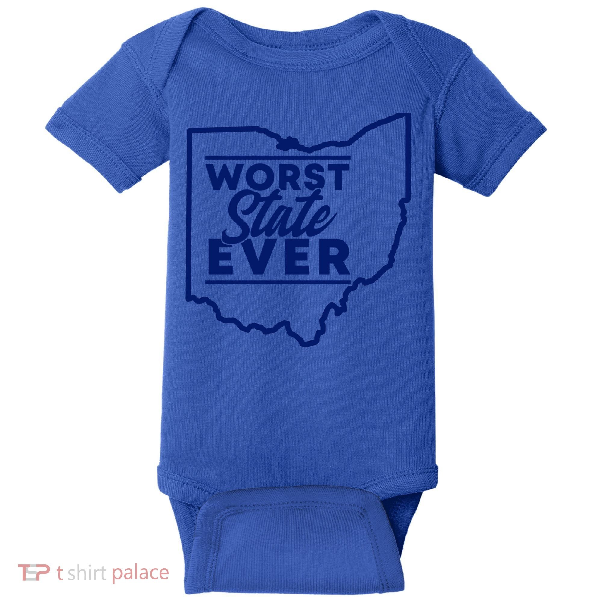 Worst State Ever Ohio Funny Gift Baby Bodysuit
