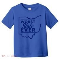 Worst State Ever Ohio Funny Gift Toddler T-Shirt thumb 0
