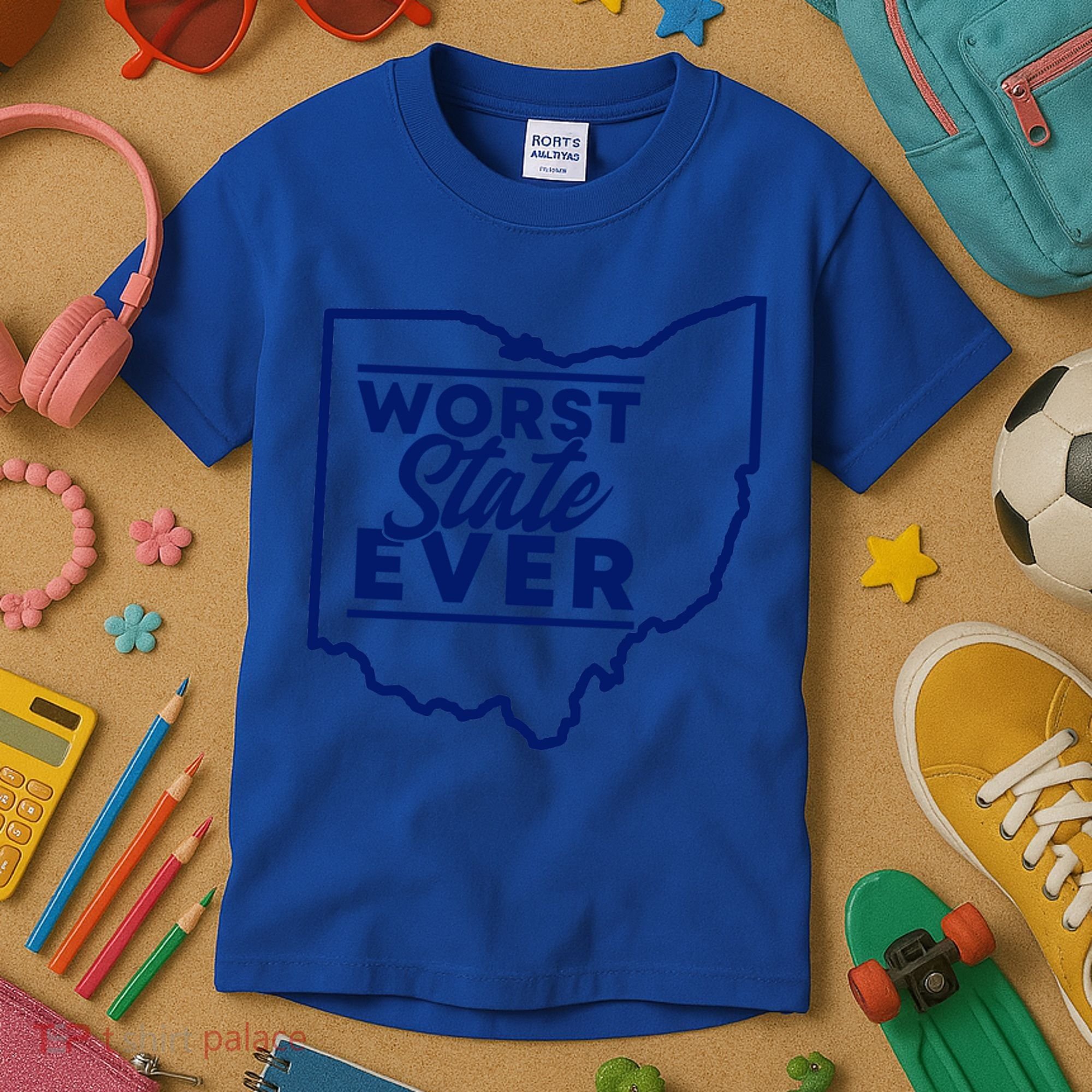 Worst State Ever Ohio Funny Gift Kids T-Shirt