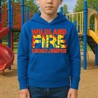 Wildland Smokejumper Fire Rescue Departt Firefighters Meaningful Gift Kids Hoodie thumb 2