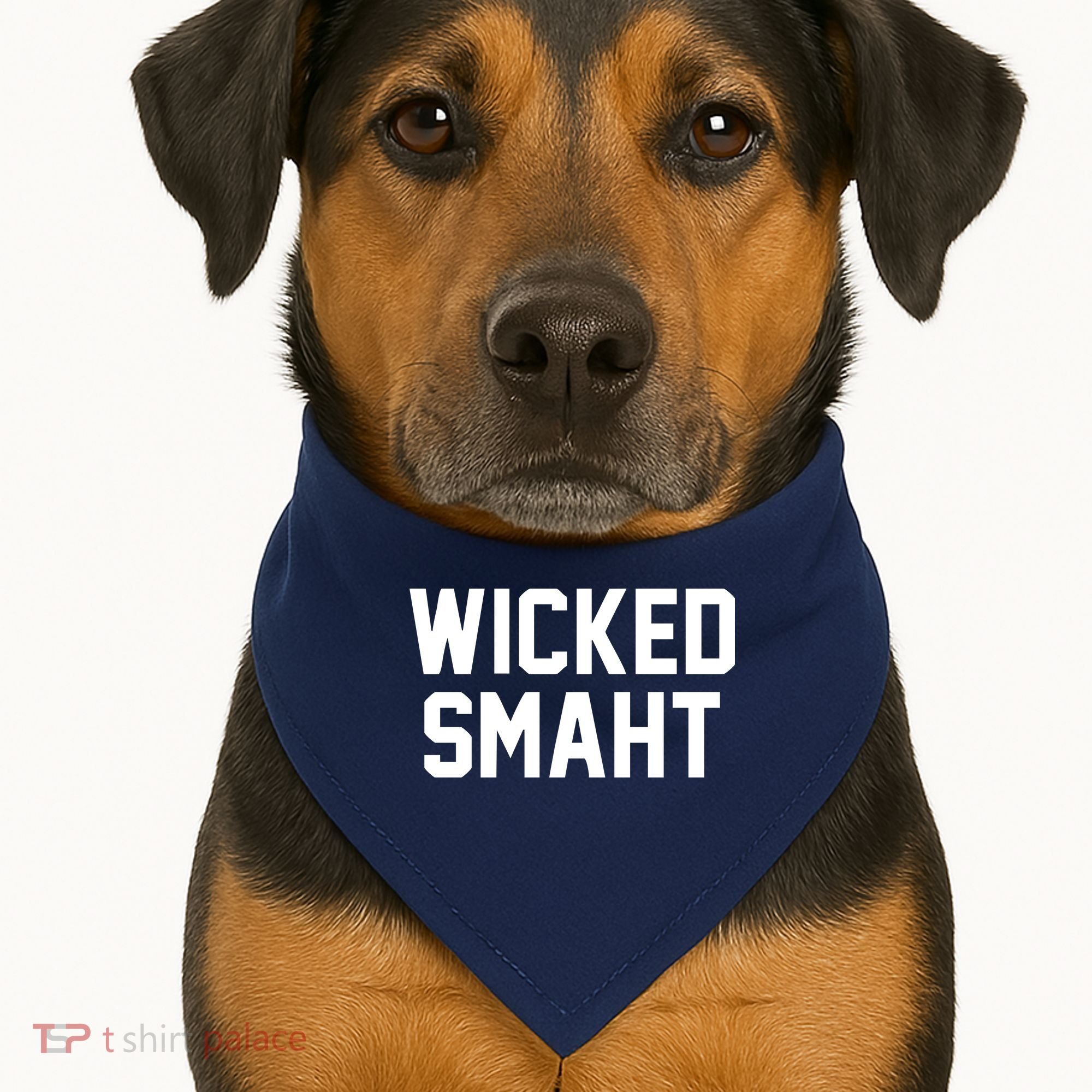 Wicked Smaht Funny USA-Made Doggie Bandana