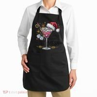 Women Santas Favorite Hot Mess Funny Margarita Gift Apron thumb 2