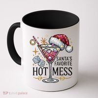 Women Santas Favorite Hot Mess Funny Margarita Gift Coffee Mug thumb 0