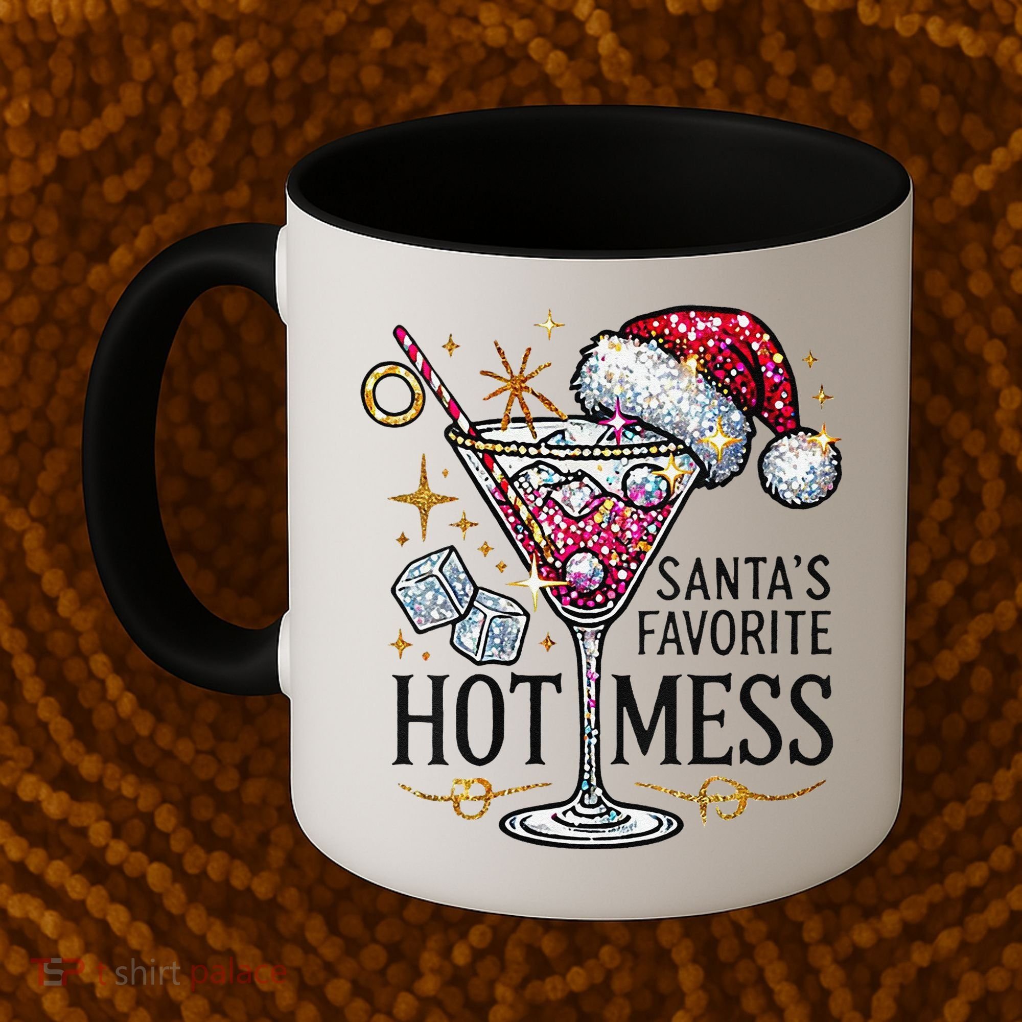 Women Santas Favorite Hot Mess Funny Margarita Gift Coffee Mug