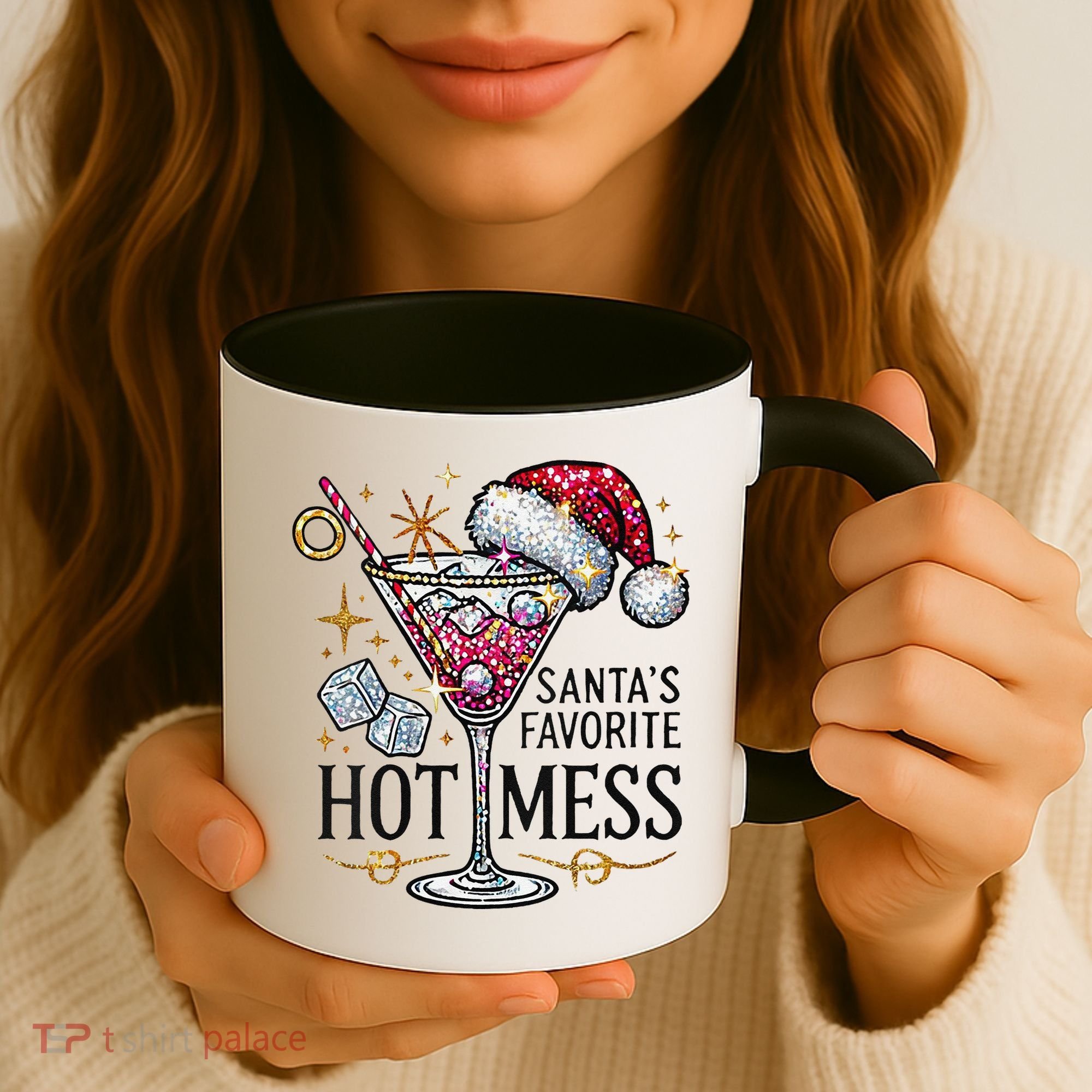 Women Santas Favorite Hot Mess Funny Margarita Gift Coffee Mug