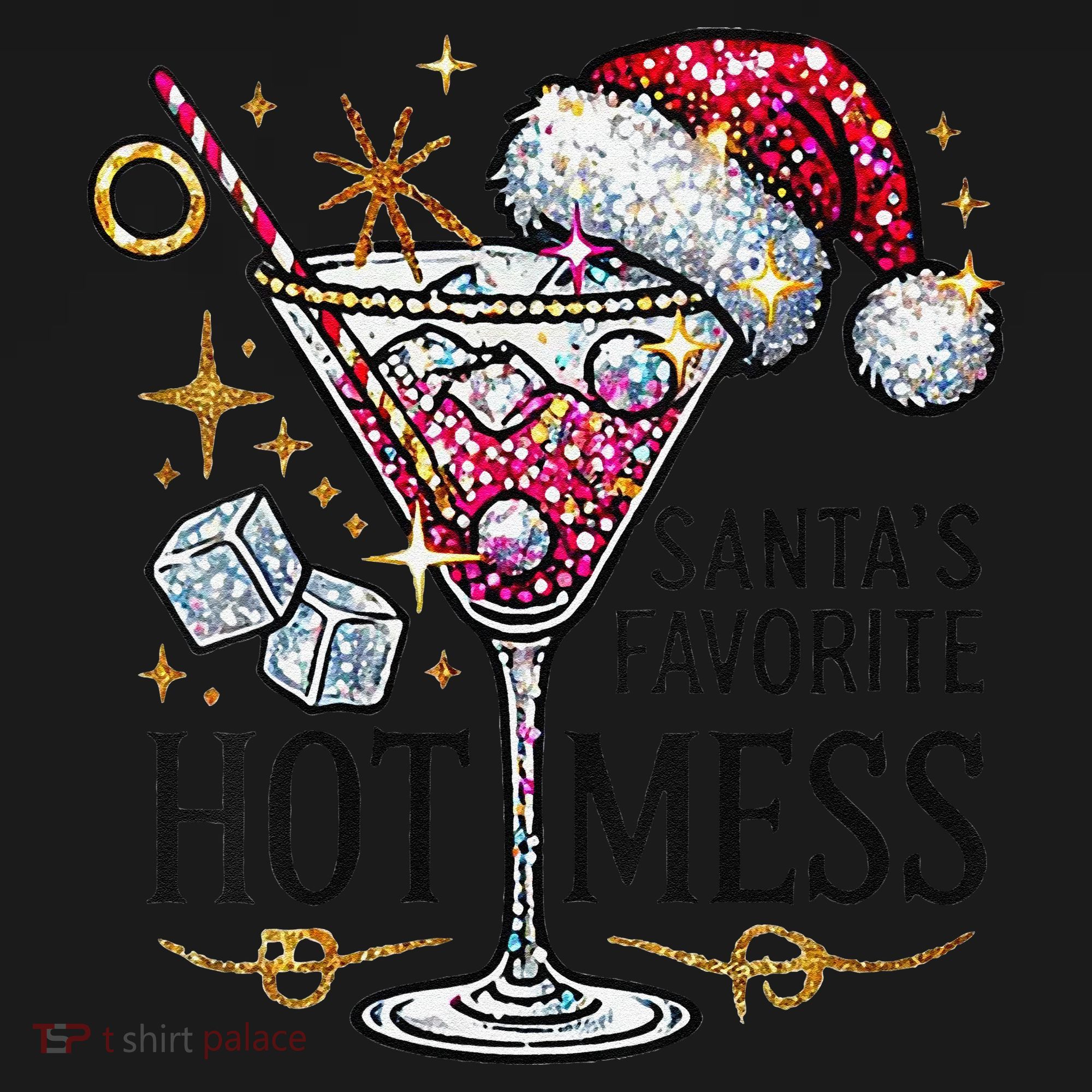Women Santas Favorite Hot Mess Funny Margarita Gift Women's Hoodie
