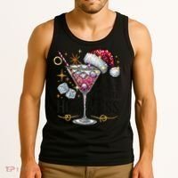 Women Santas Favorite Hot Mess Funny Margarita Gift Tank Top thumb 3