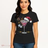 Women Santas Favorite Hot Mess Funny Margarita Gift Women's T-Shirt thumb 4