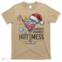Women Santas Favorite Hot Mess Funny Margarita Gift T-Shirt thumb 0