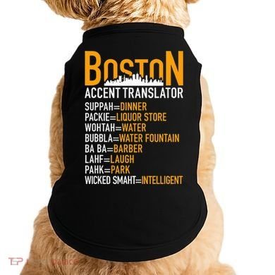 Wicke Smaht Funny Boston Accent Translator Doggie Tank