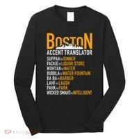 Wicke Smaht Funny Boston Accent Translator Long Sleeve Shirt thumb 0
