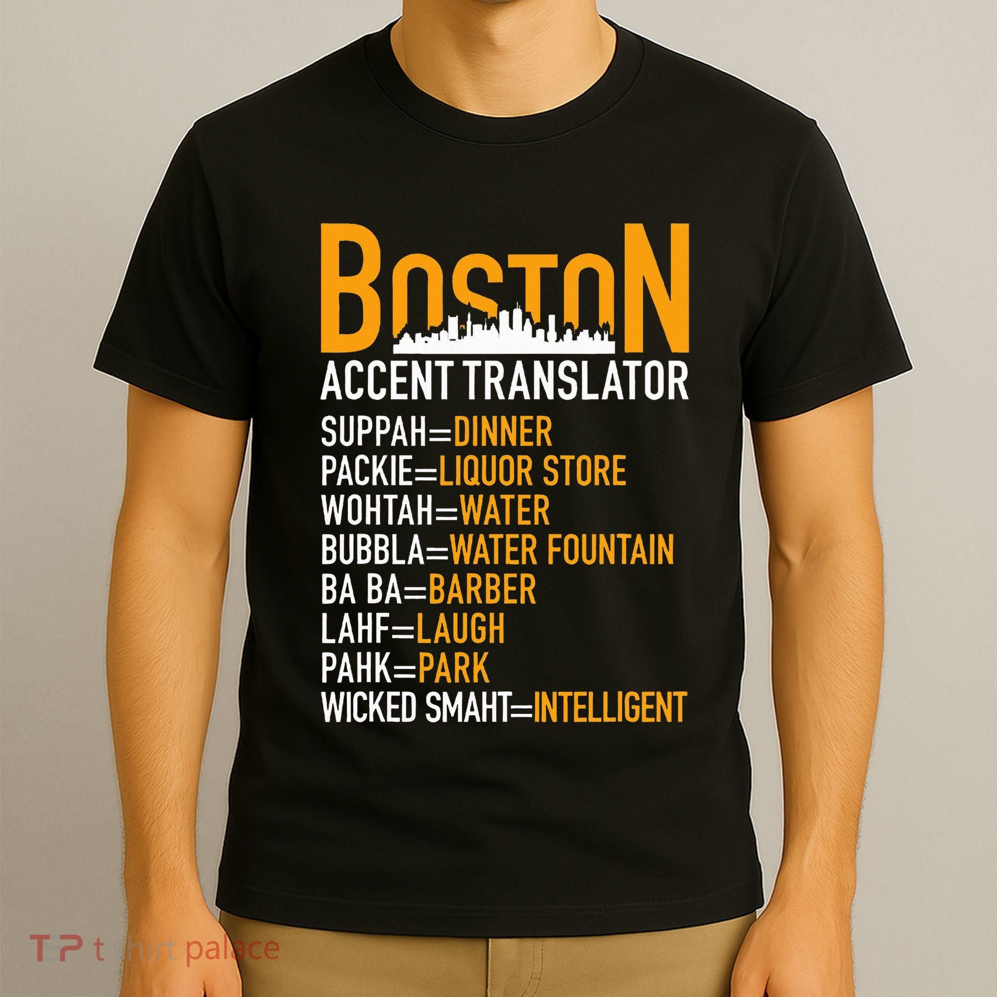 Wicke Smaht Funny Boston Accent Translator T-Shirt