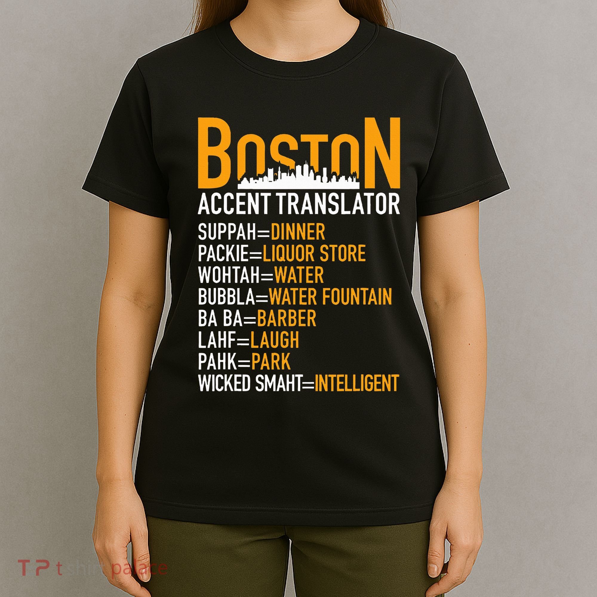 Wicke Smaht Funny Boston Accent Translator T-Shirt