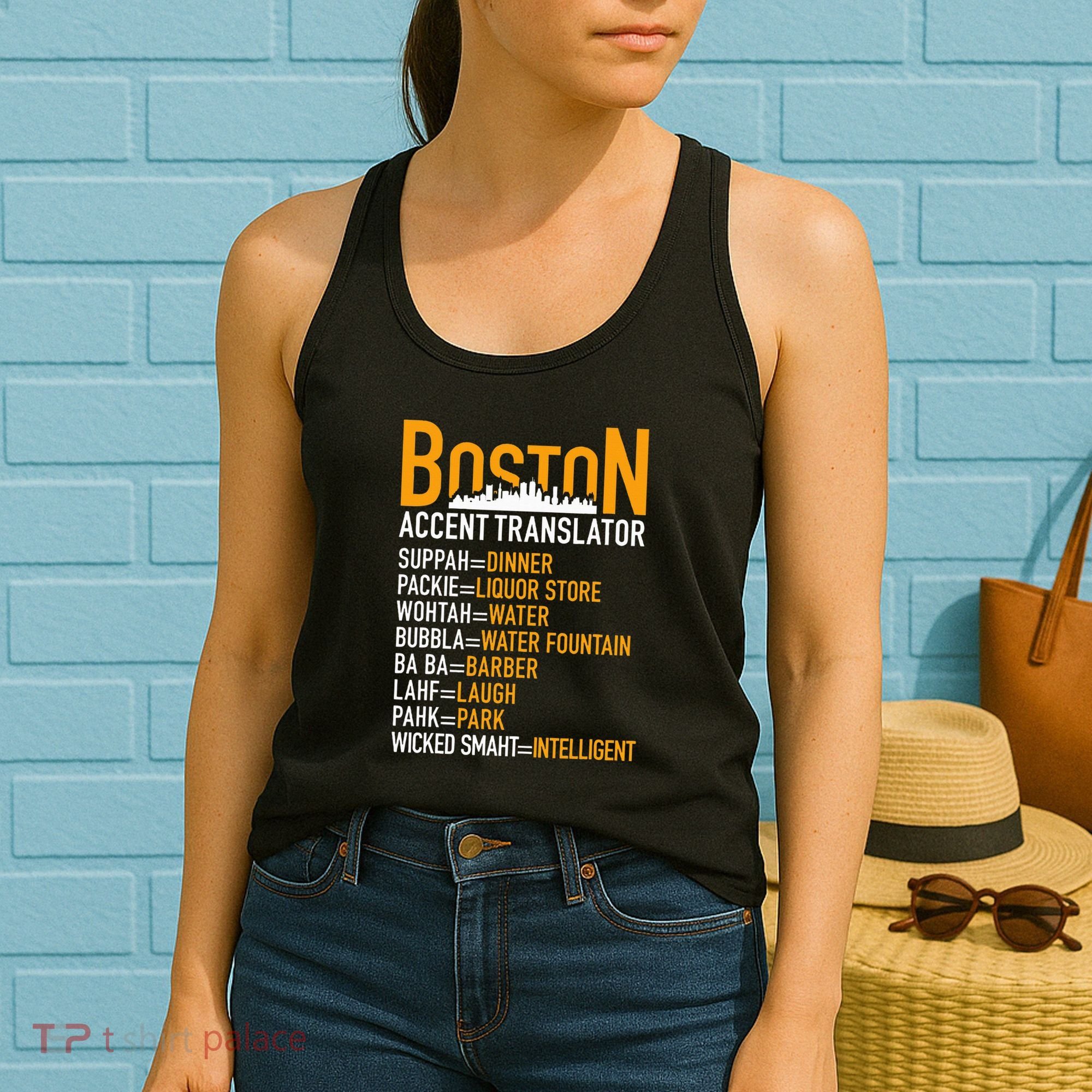 Wicke Smaht Funny Boston Accent Translator Women's Tank Top