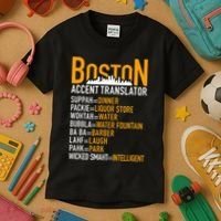 Wicke Smaht Funny Boston Accent Translator Kids T-Shirt thumb 3