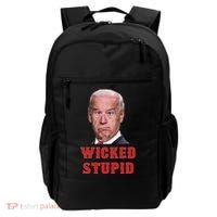 Wicked Stupid Funny Joe Biden Boston Backpack thumb 0