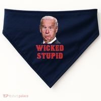 Wicked Stupid Funny Joe Biden Boston USA-Made Doggie Bandana thumb 0