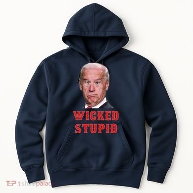 Wicked Stupid Funny Joe Biden Boston Hoodie